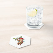 Christmas Lights Sloth Tragend Xmas Hat - Sloth Lo Untersetzer (Vor Ort)