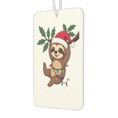 Christmas Lights Sloth Wearing Xmas Hat - Sloth Lo Autolufterfrischer (Links)