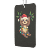 Christmas Lights Sloth Wearing Xmas Hat - Sloth Lo Autolufterfrischer (Links)