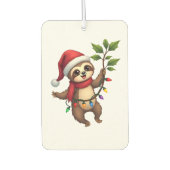 Christmas Lights Sloth Wearing Xmas Hat - Sloth Lo Autolufterfrischer (Vorderseite)