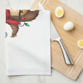 Christmas Lights Sloth Wearing Xmas Hat - Sloth Lo Geschirrtuch (Viertel Falte)