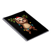 Christmas Lights Sloth Wearing Xmas Hat - Sloth Lo Notizblock (Rechte Seite)
