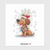 Christmas Lights Soft Coated Wheaten Terrier Dog T Aufkleber (Blatt)