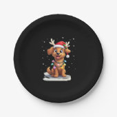 Christmas Lights Soft Coated Wheaten Terrier Dog T Pappteller (Vorderseite)