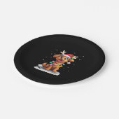 Christmas Lights Soft Coated Wheaten Terrier Dog T Pappteller (Schrägansicht)