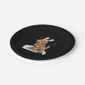 Christmas Lights Soft Coated Wheaten Terrier Dog T Pappteller (Schrägansicht)