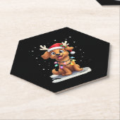 Christmas Lights Soft Coated Wheaten Terrier Dog T Untersetzer (angewinkelt)