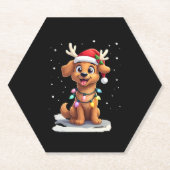 Christmas Lights Soft Coated Wheaten Terrier Dog T Untersetzer (Vorderseite)