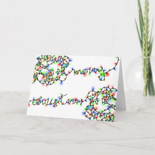 Christmas Lights Tangled Merry Christmas Karte