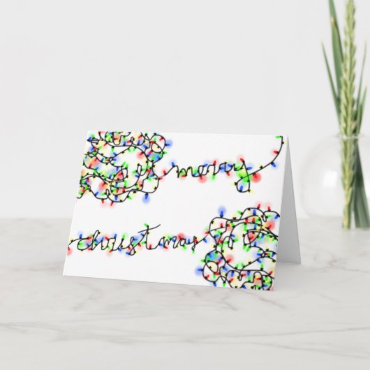 Christmas Lights Tangled Merry Christmas Karte (Vorderseite)