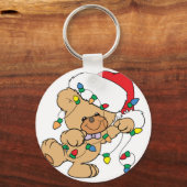 Christmas Lights Teddy Bear Schlüsselanhänger (Vorderseite)