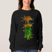 Christmas Lights Upside Down Pineapple Swinger Xma Sweatshirt (Vorderseite)