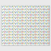 Christmas Lights WHITE GIFT WRAP Geschenkpapier (Flach)