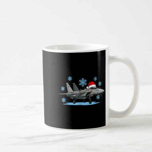 Christmas Lights Wrapped On Cute Kids Fighter Jet  Kaffeetasse (Rechts)