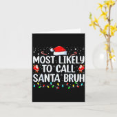 Christmas Likely Call Santa Bruh Xmas Family Men W Karte (Gelbe Blume)