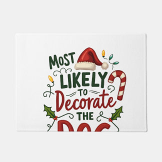 Christmas Likely Decorate Dog Xmas Family 2 Fußmatte
