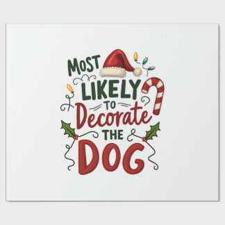 Christmas Likely Decorate Dog Xmas Family 2 Geschenkpapier