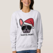 Christmas Lilac Tan French Bulldog Sweatshirt (Vorderseite)