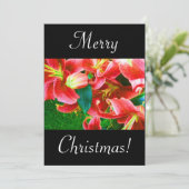 Christmas Lilies Einladung (Stehend Vorderseite)