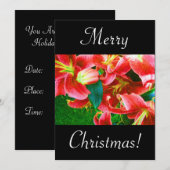 Christmas Lilies Einladung (Vorne/Hinten)