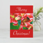 Christmas Lilies I Einladung (Stehend Vorderseite)