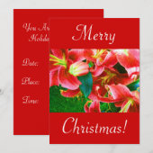 Christmas Lilies I Einladung (Vorne/Hinten)