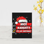 Christmas List Santa Claus Nice Naughty It's My Bi Karte (Gelbe Blume)