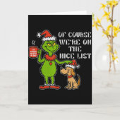 Christmas List Santa, Funny Nice List Gift For Dog Karte (Gelbe Blume)