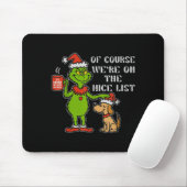 Christmas List Santa, Funny Nice List Gift For Dog Mousepad (Mit Mouse)