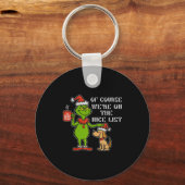 Christmas List Santa, Funny Nice List Gift For Dog Schlüsselanhänger (Vorderseite)