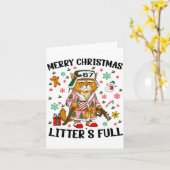 Christmas Litter’s Full 67 Xmas Funny Kitty Gift C Karte (Gelbe Blume)