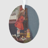 Christmas Little Girl Telefone Antique Ornament (Vorderseite)