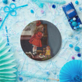 Christmas Little Girl Telefone Antique Pappteller (Party)