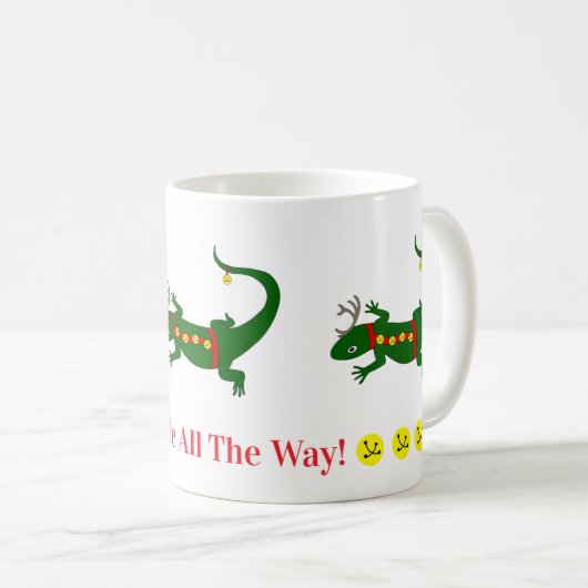 Christmas Lizards Mug Kaffeetasse (VorderseiteRechts)