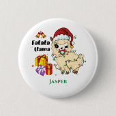 Christmas Llama Button (Vorderseite)