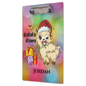 Christmas Llama Clipboard Klemmbrett (Links)