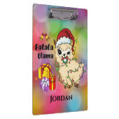 Christmas Llama Clipboard Klemmbrett (Rechts)
