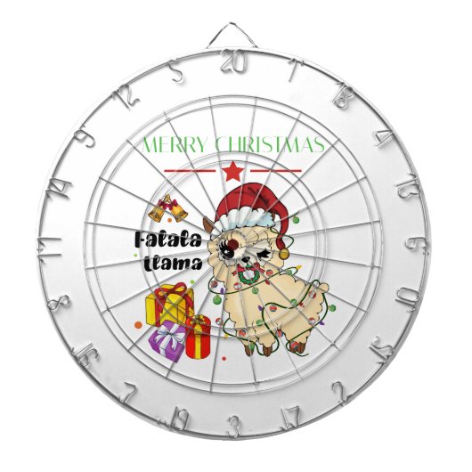 Christmas Llama Dart Board Dartscheibe (vorne)