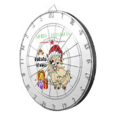 Christmas Llama Dart Board Dartscheibe (Vorderseite rechts)