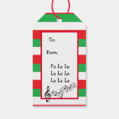 Christmas Llama Fa La Niedliche Festlichkeit Geschenkanhänger (Rückseite)