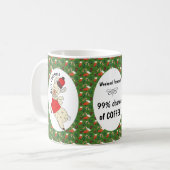 Christmas Llama Funny Pattern Personalisiert Kaffeetasse (Vorderseite Links)