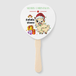 Christmas Llama Hand Fan Fächer