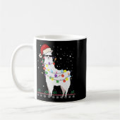 Christmas Llama Santa Hat Ugly Xmas Tree Alpaca Gi Kaffeetasse (Links)