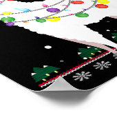 Christmas Llama Santa Hat Ugly Xmas Tree Alpaca Gi Poster (Ecke)