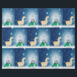 Christmas Llama snowman Geschenkpapier<br><div class="desc">A winterlandscape with snow,  a cute snowman and a llama.</div>