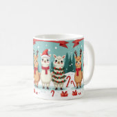 Christmas Llamas Parade Kaffeetasse (VorderseiteRechts)
