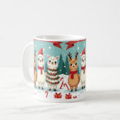 Christmas Llamas Parade Kaffeetasse (Vorderseite Links)