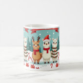 Christmas Llamas Parade Kaffeetasse (Mittel)
