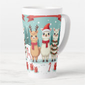 Christmas Llamas Parade Milchtasse (Rechte Ecke)