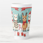 Christmas Llamas Parade Milchtasse (Vorderseite)